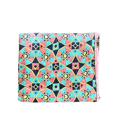 Indian Handmade Cotton Reversible Vintage Kantha Quilt Bedspread Throw  Anamika - Adore India   