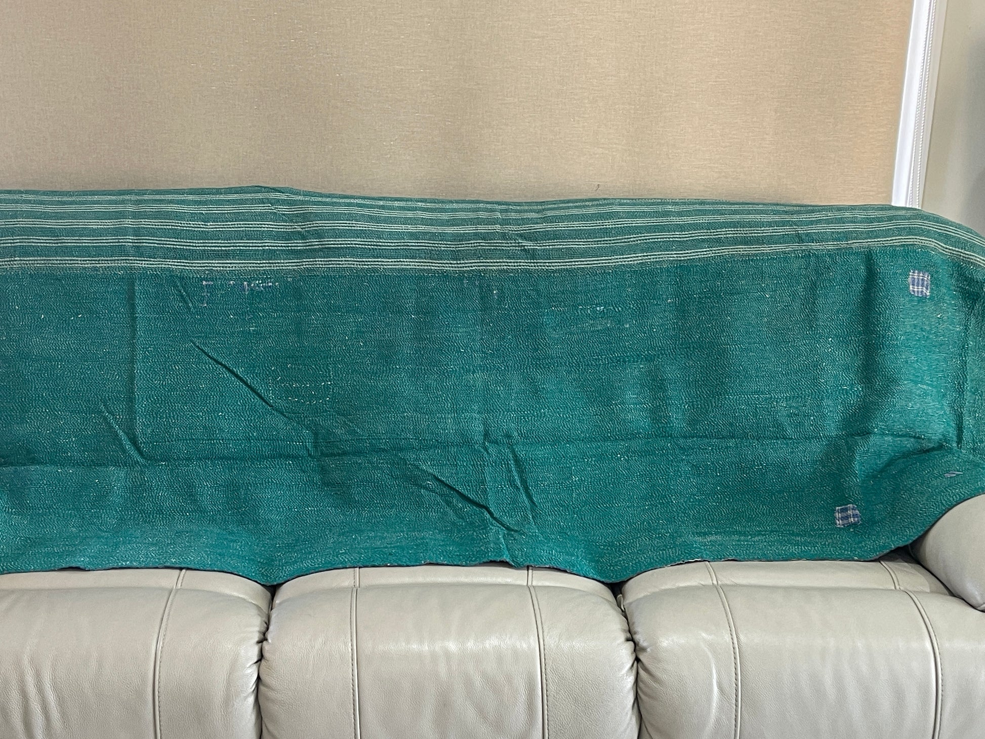 Indian Handmade Cotton Reversible Vintage Kantha Quilt Bedspread Throw- Anita - Adore India   