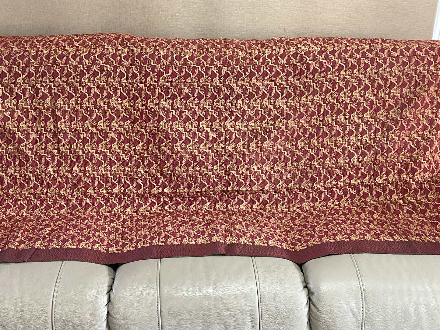 Indian Handmade Cotton Reversible Vintage Kantha Quilt Bedspread Throw- Kamla - Adore India   