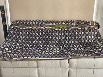 Indian Handmade Cotton Vintage Kantha Quilt Bedspread Throw- Aarti - Adore India   