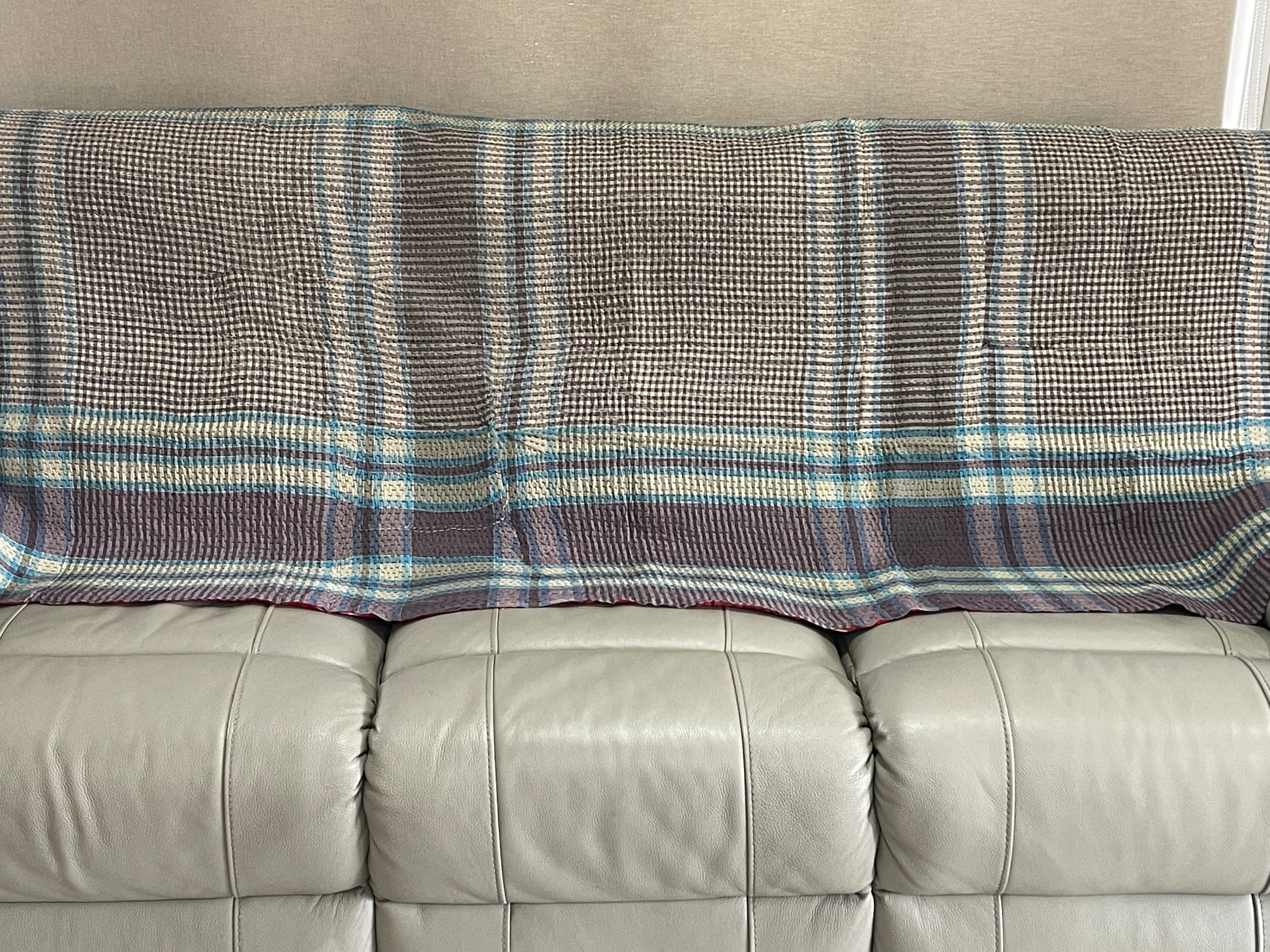 Indian Handmade Reversible Vintage Kantha Quilt Bedspread Kiran - Adore India   