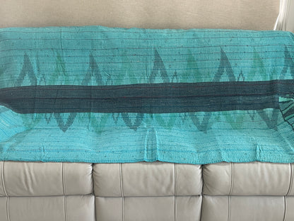 Indian Handmade Reversible Vintage Kantha Quilt Bedspread Sonia - Adore India   