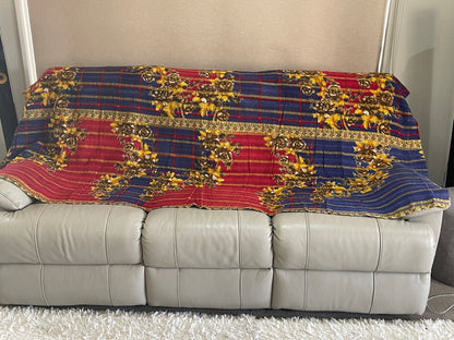 Indian Handmade Reversible Vintage Kantha Quilt Bedspread Throw Surbhi - Adore India   