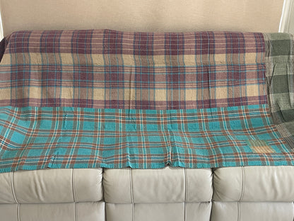 Indian Handmade Reversible Vintage Kantha Quilt Bedspread-Radha - Adore India   