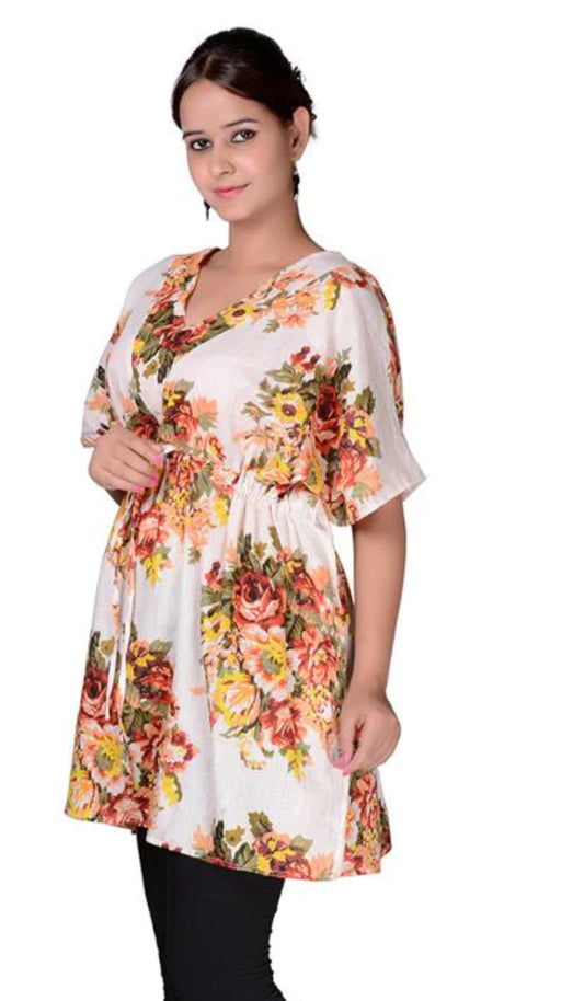 Wholesale Bulk Lot Women Cotton Vintage Floral Printed  Kaftan - Adore India   