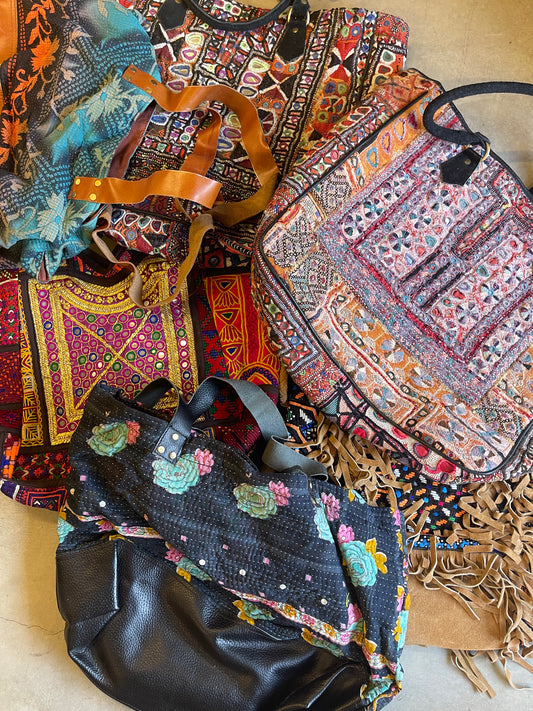 Bohemian Banjara Heavy Hand Embroidered Bags Wholesale Lot- 30 Pcs - Adore India   