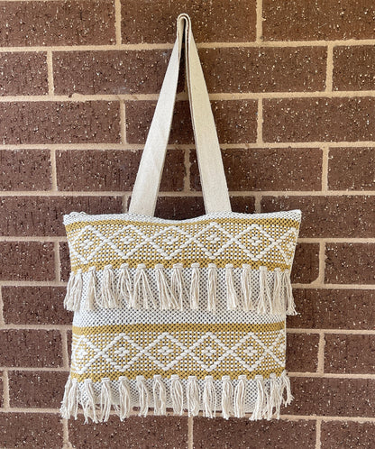 Handmade Boho Cotton Bags Beach Boho Tote & Coastal Handbags