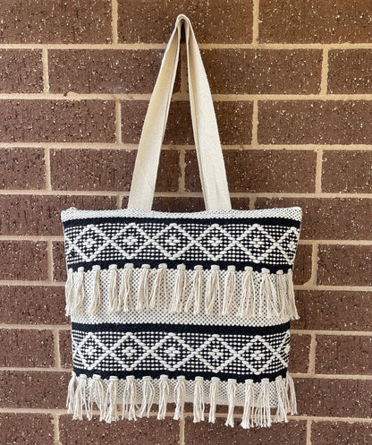 Handmade Boho Cotton Bags Beach Boho Tote & Coastal Handbags