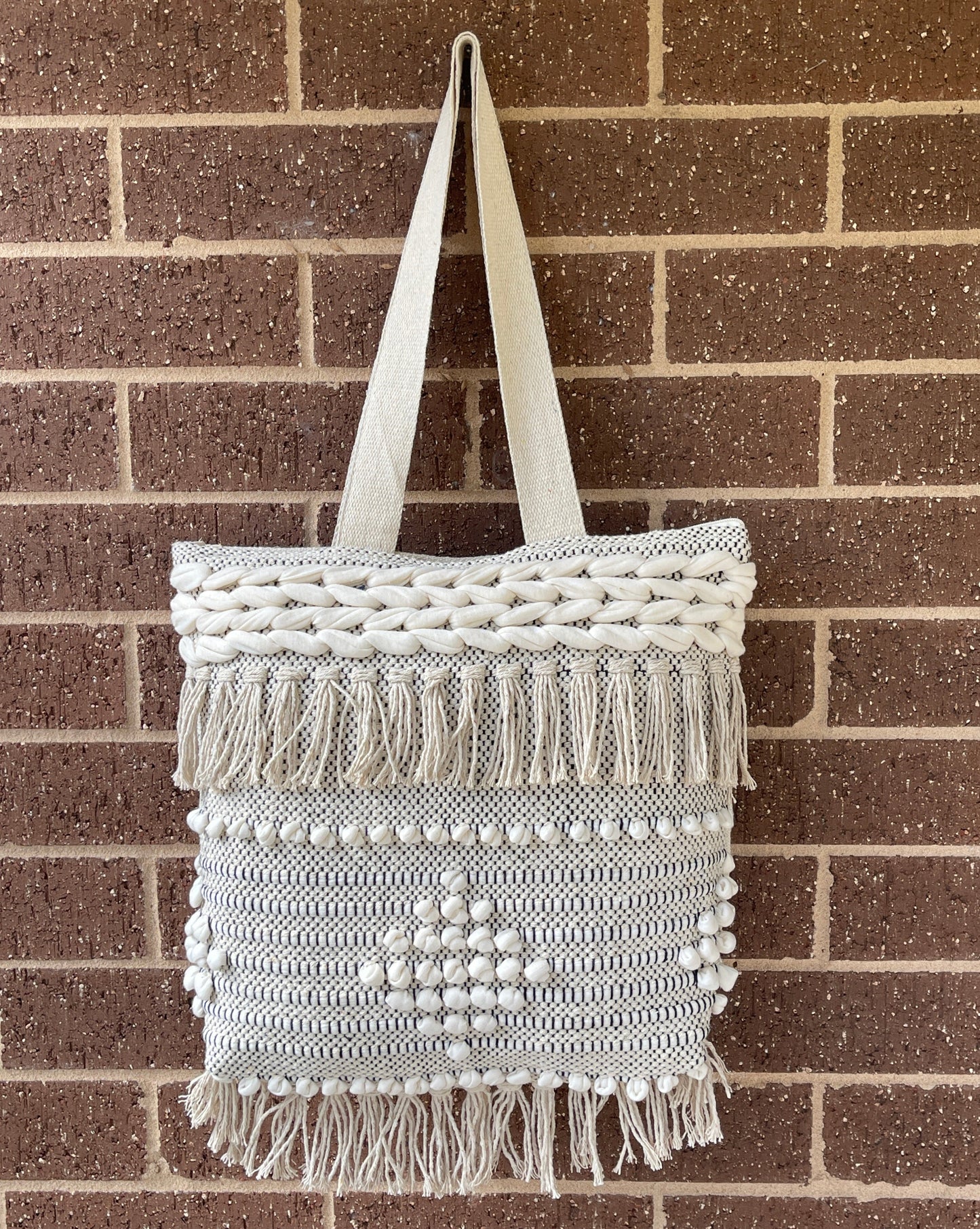 Handmade Boho Cotton Bags Beach Boho Tote & Coastal Handbags