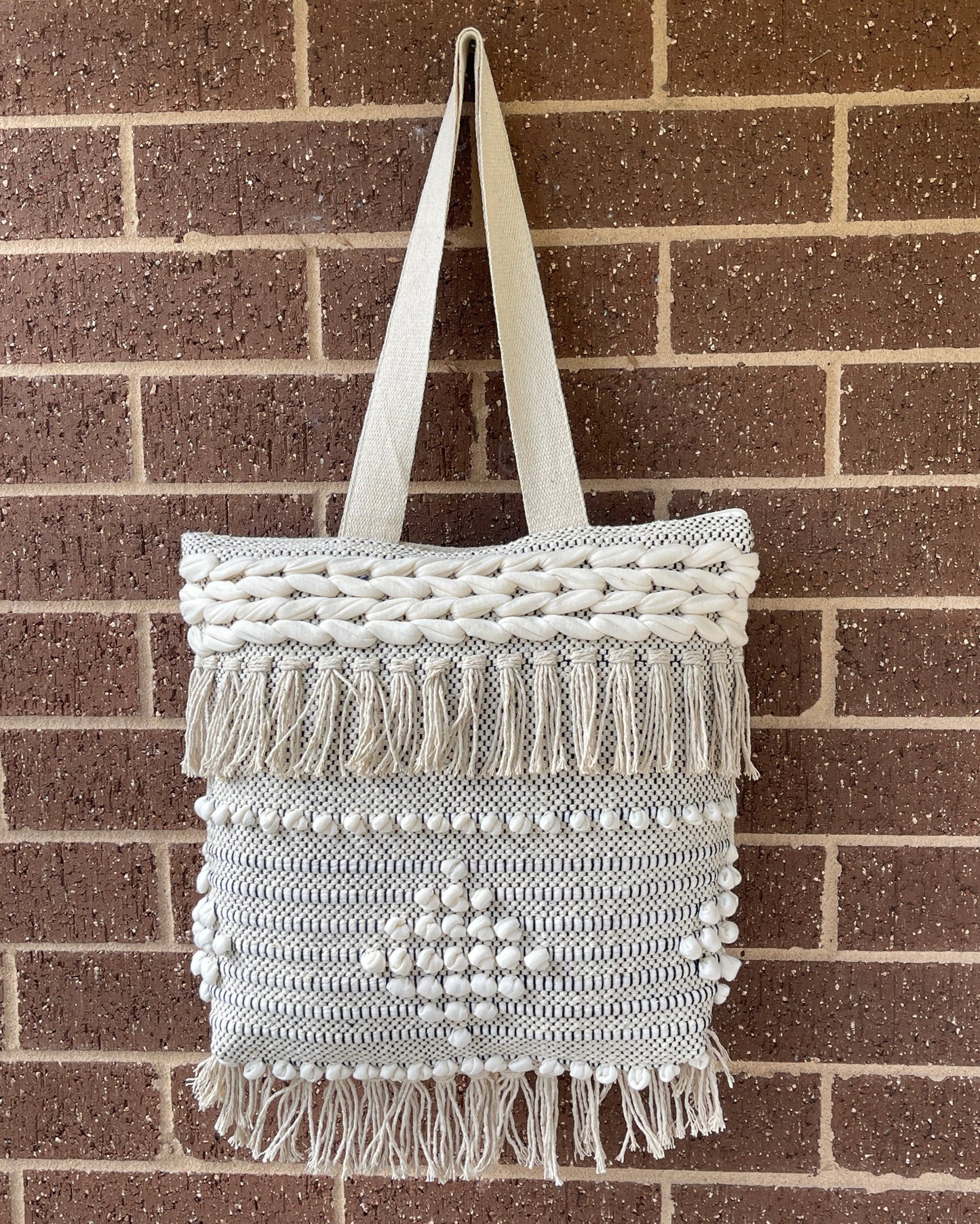 Handmade Boho Cotton Bags Beach Boho Tote & Coastal Handbags