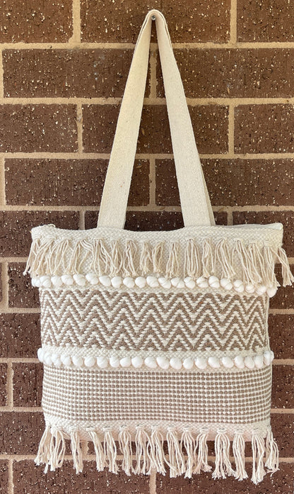 Handmade Boho Cotton Bags Beach Boho Tote & Coastal Handbags