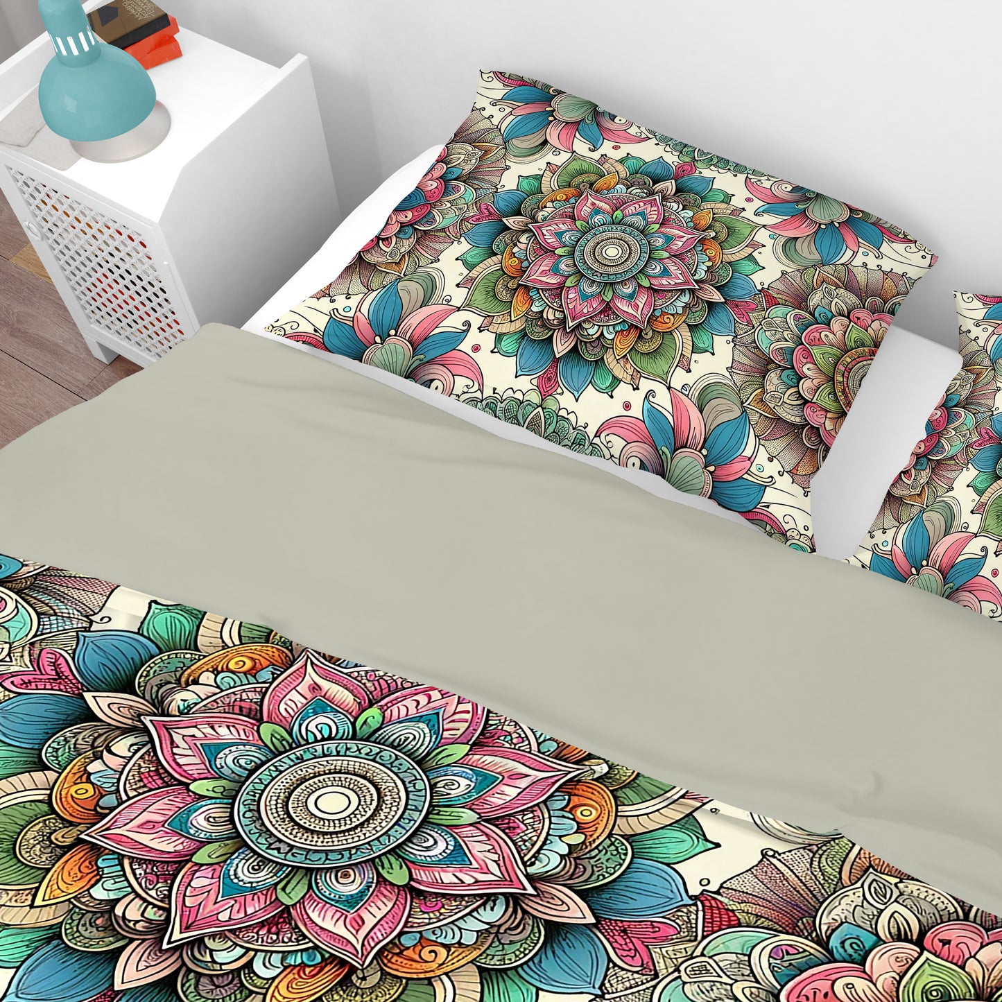 Bohemian Colourful True Spirit Mandala Reversible Quilt Cover Duvet Cover Set - Adore India   