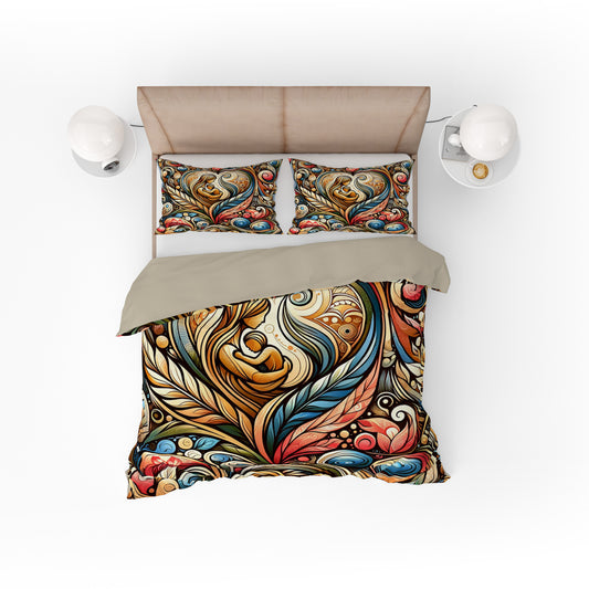 Beautiful Floral Mother Love Cotton Reversible Quilt Cover Set For Mothers - Adore India   