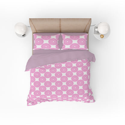 Bohemian Mandala Pink Chakra Quilt Cover Set - Adore India   