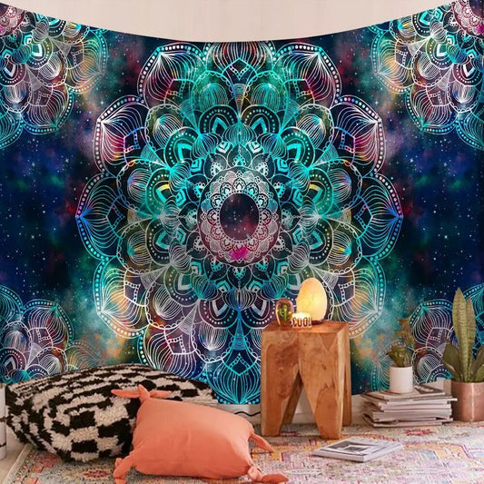 Indian Mandala Tapestry Galaxy Passion Psychedelic Wall Hanging Boho Decor - Adore India   