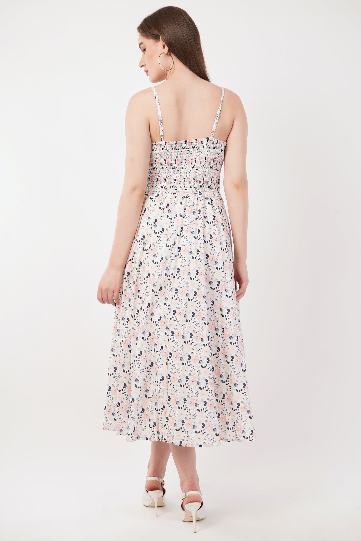 Winifred Floral Long Strap Cotton Long Maxi Summer Dress