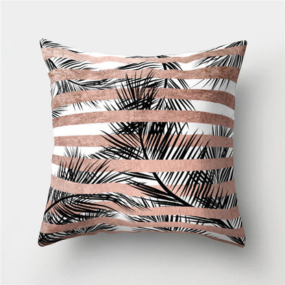Abstract Leather Velvet Pillowcase Sofa Cushion Cover - Adore India   
