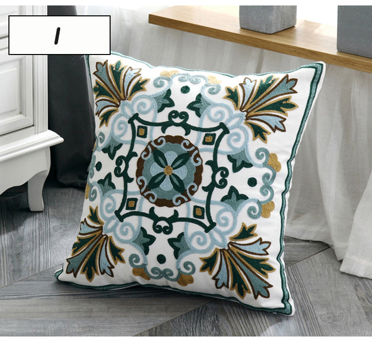 Ethnic Home Decoration Embroidered Cushion Cover - Adore India   