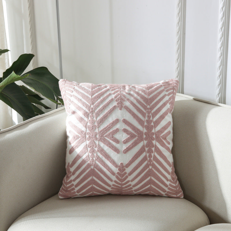 Geometric Bohemian Embroidery Couch Living Room Embroidered Cushion - Adore India   