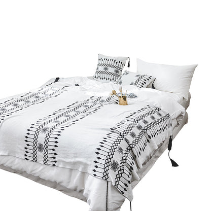 Nordic Casual Moroccan Knitted Blanket Throw - Adore India   