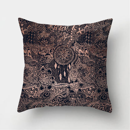Abstract Leather Velvet Pillowcase Sofa Cushion Cover - Adore India   