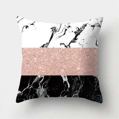 Abstract Leather Velvet Pillowcase Sofa Cushion Cover - Adore India   