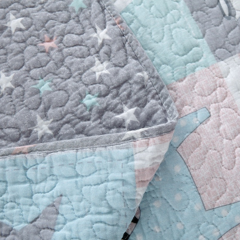 Animal Print Patchwork Cotton 3 Piece Bedspread Bedding Set Quilt - Adore India   