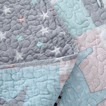 Animal Print Patchwork Cotton 3 Piece Bedspread Bedding Set Quilt - Adore India   