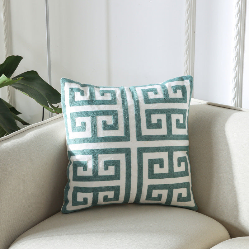Geometric Bohemian Embroidery Couch Living Room Embroidered Cushion - Adore India   