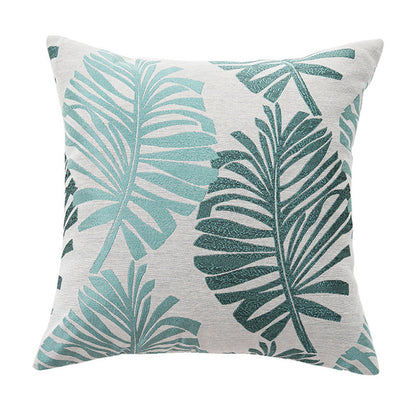 Leaf Linen Printed Home Decoration Cushion Cover - Adore India   