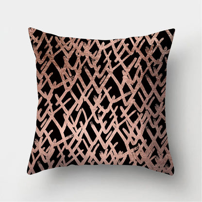 Abstract Leather Velvet Pillowcase Sofa Cushion Cover - Adore India   