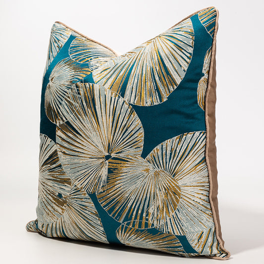 Bohemian Lotus Leaf Minimalist Back Cushion Cover - Adore India   