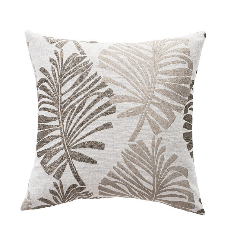 Leaf Linen Printed Home Decoration Cushion Cover - Adore India   