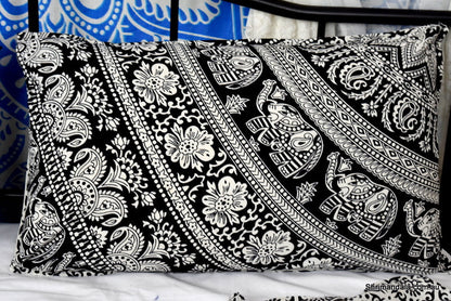 Good Luck Black Mandala Duvet Cover - Adore India   