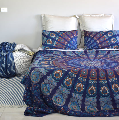 Harmony Peacock Mandala Duvet Cover - Adore India   