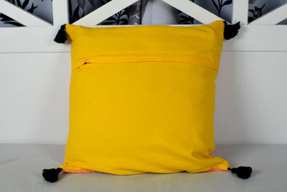 Orange Embroidered Cushion Cover - Adore India   