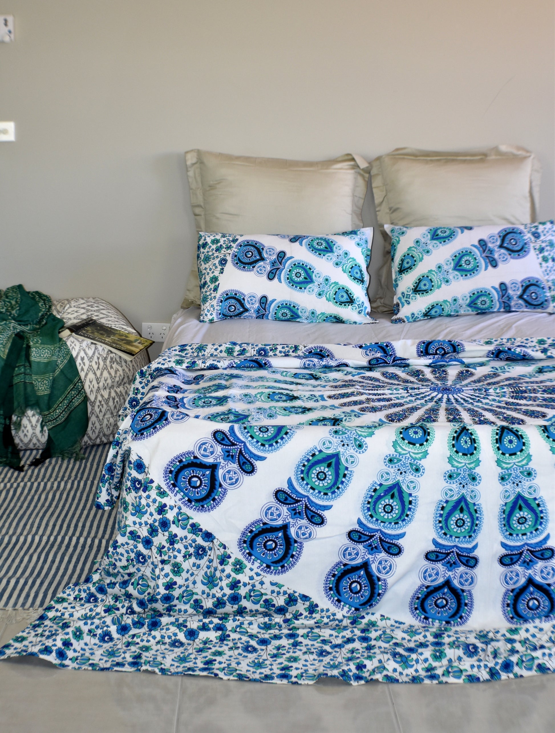 Harmony Blue Mandala Duvet Cover - Adore India   