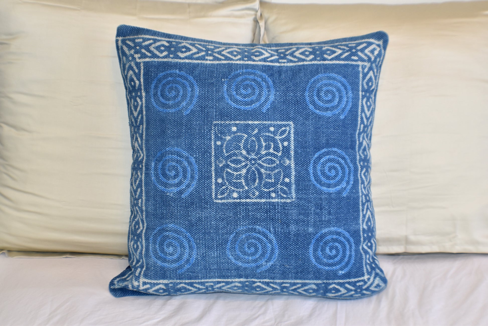Block Print Heavy Cotton Dari Cushion Cover 65x65cm- IB65-4 - Adore India   