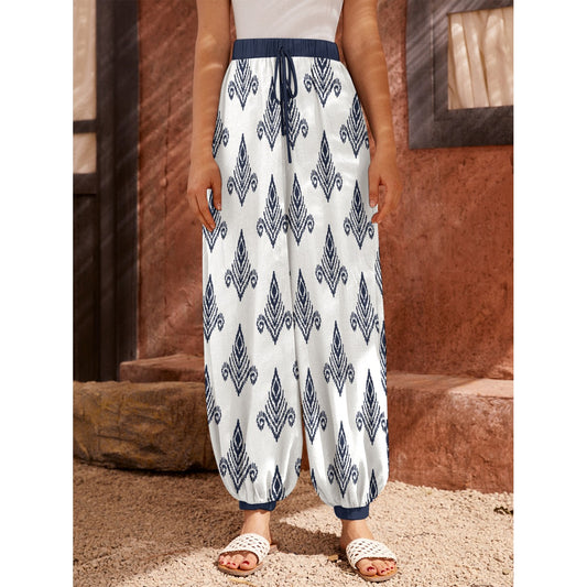 Bohemian Royal Printed Women's Harem Carrot Pants  - Adore India   