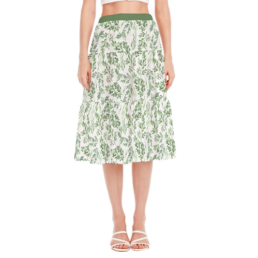 Bohemian Wild Floral Printed Women's Pleated Chiffon Skirt - Adore India   