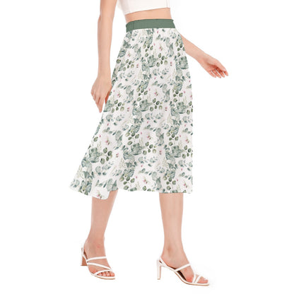 Bohemian Water Colour Floral Printed Women's Long Chiffon Skirt - Adore India   