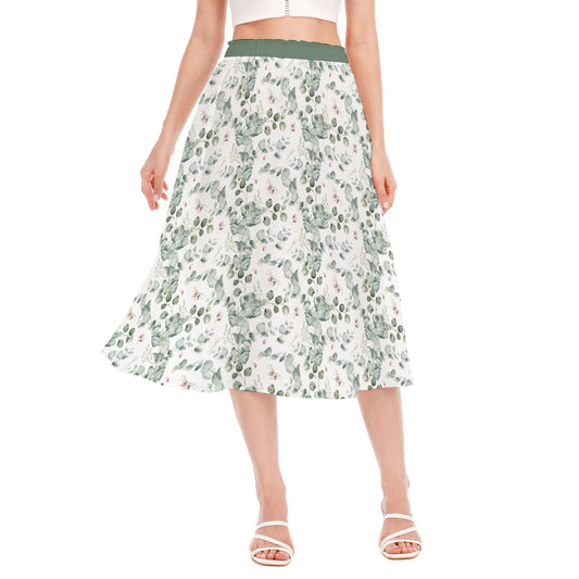 Bohemian Water Colour Floral Printed Women's Long Chiffon Skirt - Adore India   