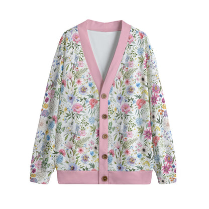 Bohemia Exotic Floral Printed Knitted Jumper Cardigan Sweater - Adore India   