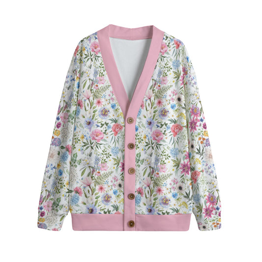 Bohemia Exotic Floral Printed Knitted Jumper Cardigan Sweater - Adore India   