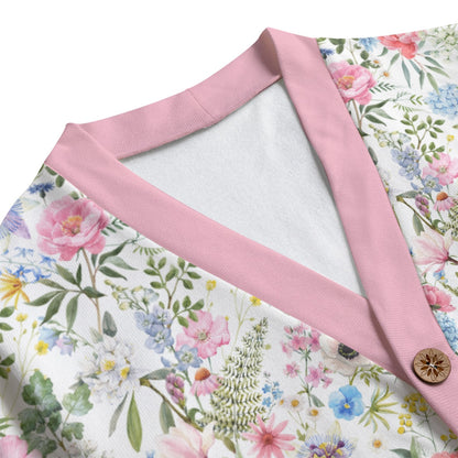 Bohemia Exotic Floral Printed Knitted Jumper Cardigan Sweater - Adore India   