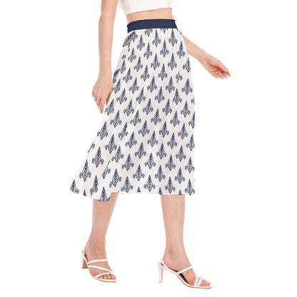 Bohemian Black Royal Printed Women's Long Chiffon Skirt - Adore India   