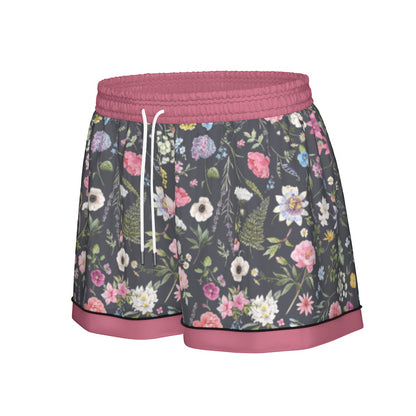 Black Floral Exotic Women's Silky Sleepwear Set - Adore India   