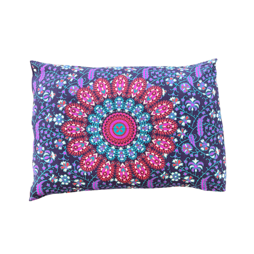Bohemian Harmony Purple Cotton Mandala Pillow Set 2 Pcs - Adore India   