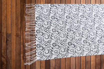 Handmade Beautiful French Block Print Cotton Dari Carpet - Adore India   