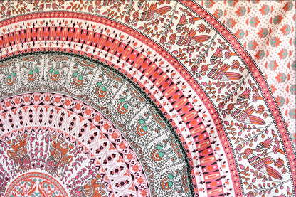 Bird of Prey Red Mandala Throw - Adore India   